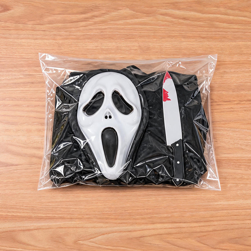 Kevin | Ghost Halloween Costume with Hooded Robe, Gloves and Mask