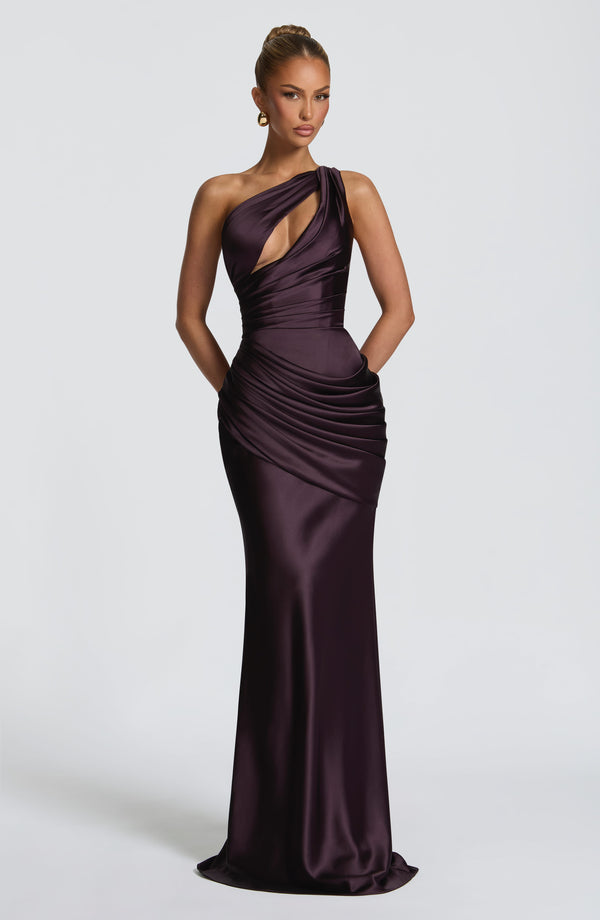 Luna | Women's Satin One-Shoulder Wedding Guest Dress