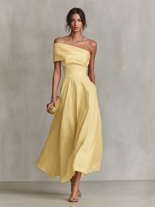 Lola | Women's Elegant One-Shoulder Maxi Dress