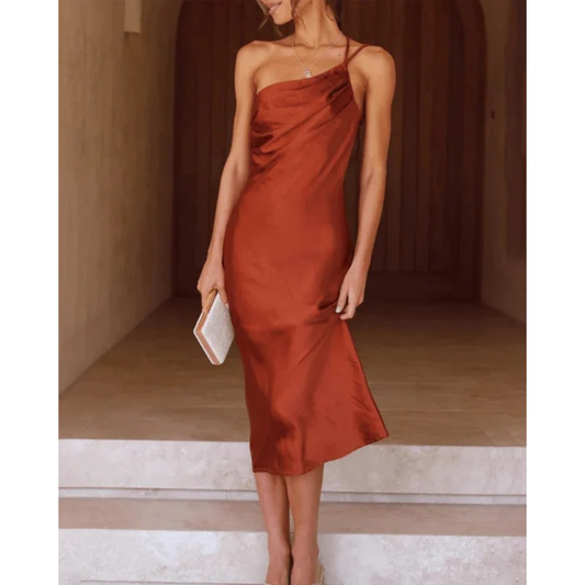 Rosie | Women's Evening One Shoulder Satin Dress