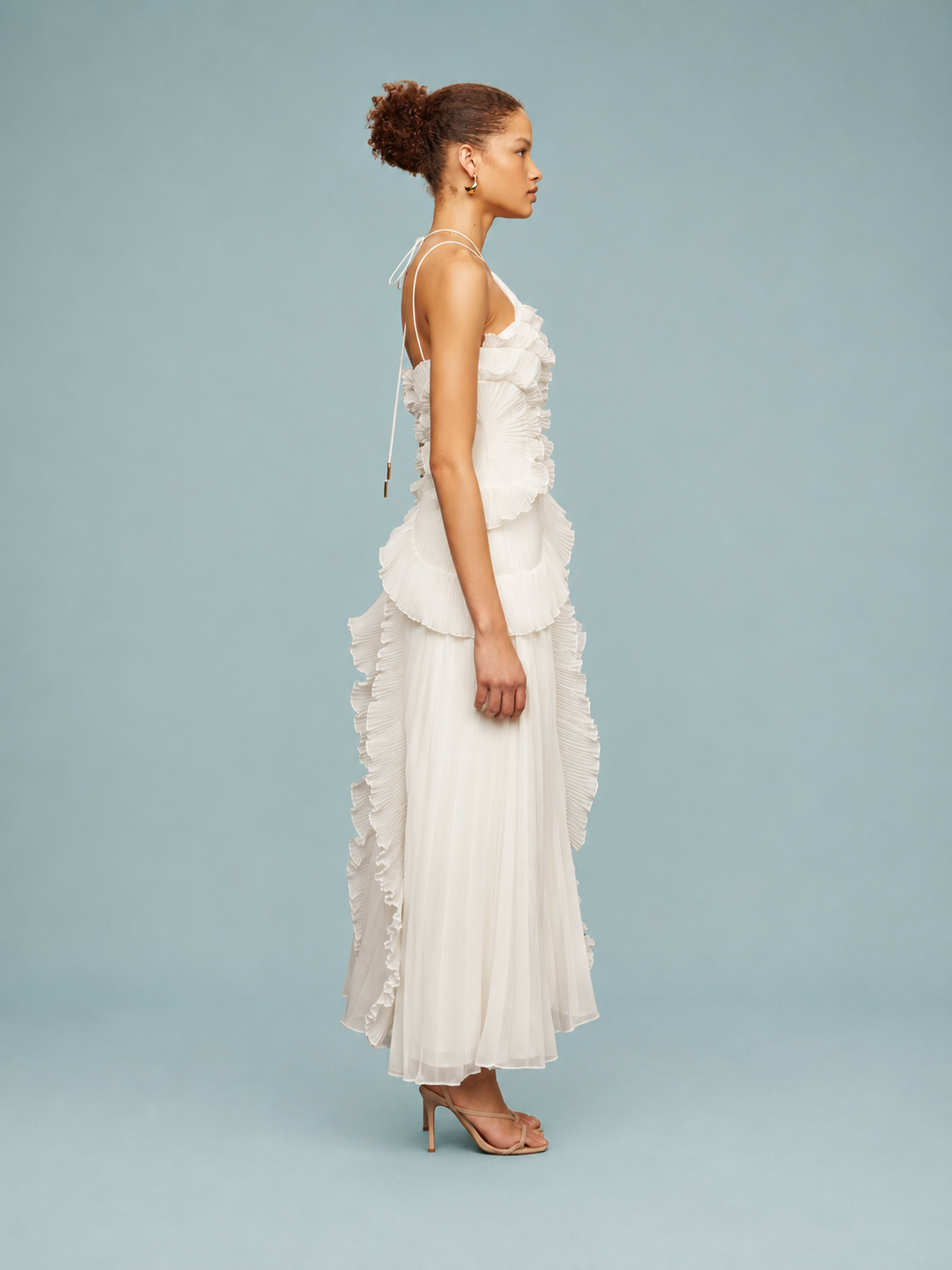 Isabella | Women's Embroided Halterneck Maxi Dress