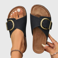 Deborah | Women's Comfortable Buckle Detail Slippers