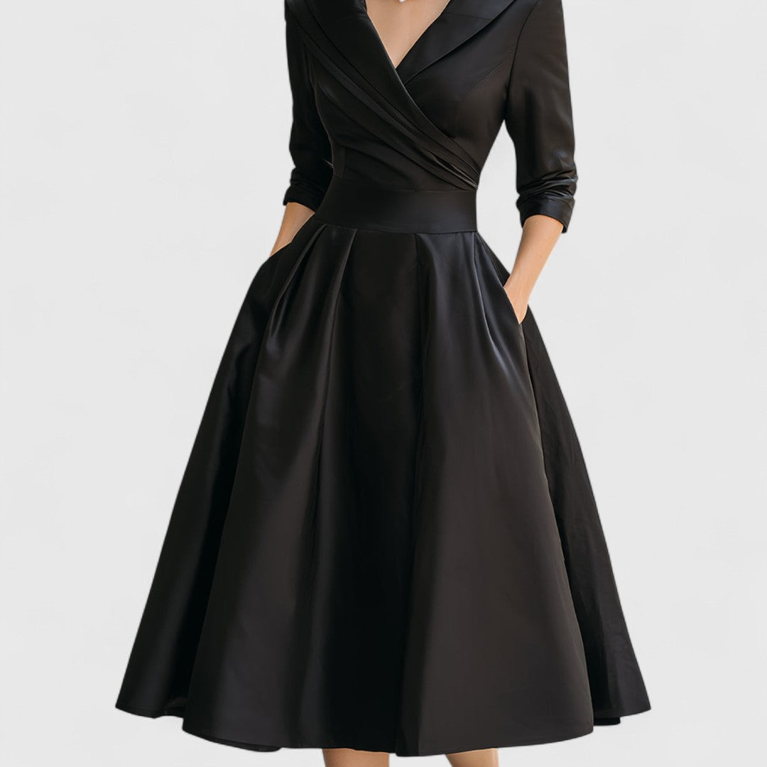Georgia | Women's Elegant Wrap Midi Dress