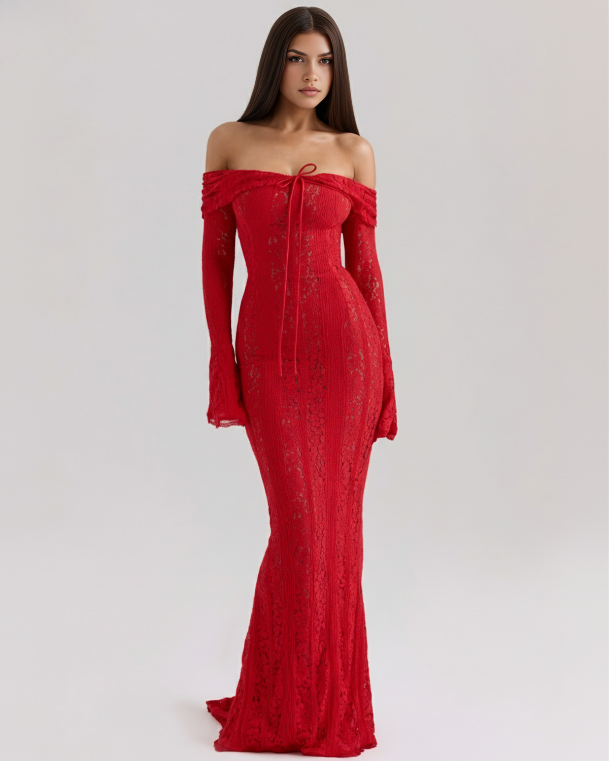 Helen | Women's Off-Shoulder Maxi Wedding Guest Dress