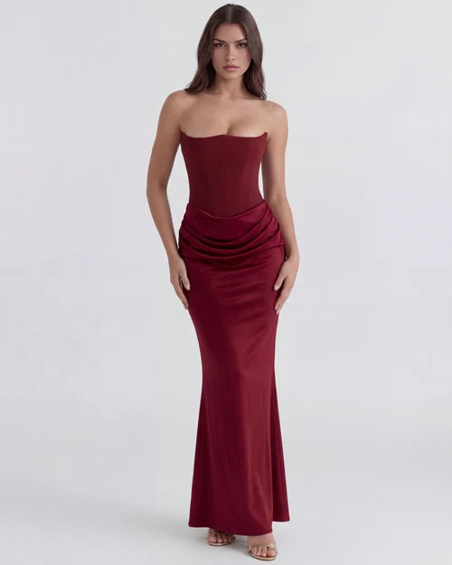 Alison | Women's Satin Corset Evening Dress