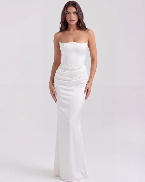 Alison | Women's Satin Corset Evening Dress