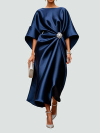 Julie | Women's Elegant Wide Sleeves Satin Dress