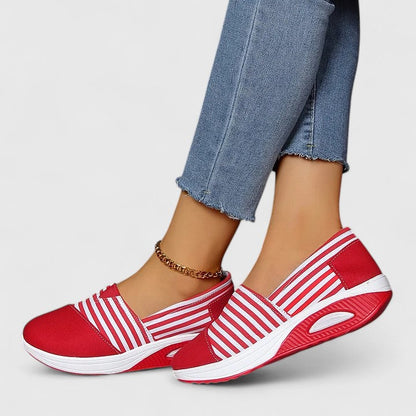 Roma | Women's Striped Slip-On Platform Sneakers