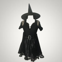 Nicola | Women's Witch Halloween Costume with Hat and Corset Dress