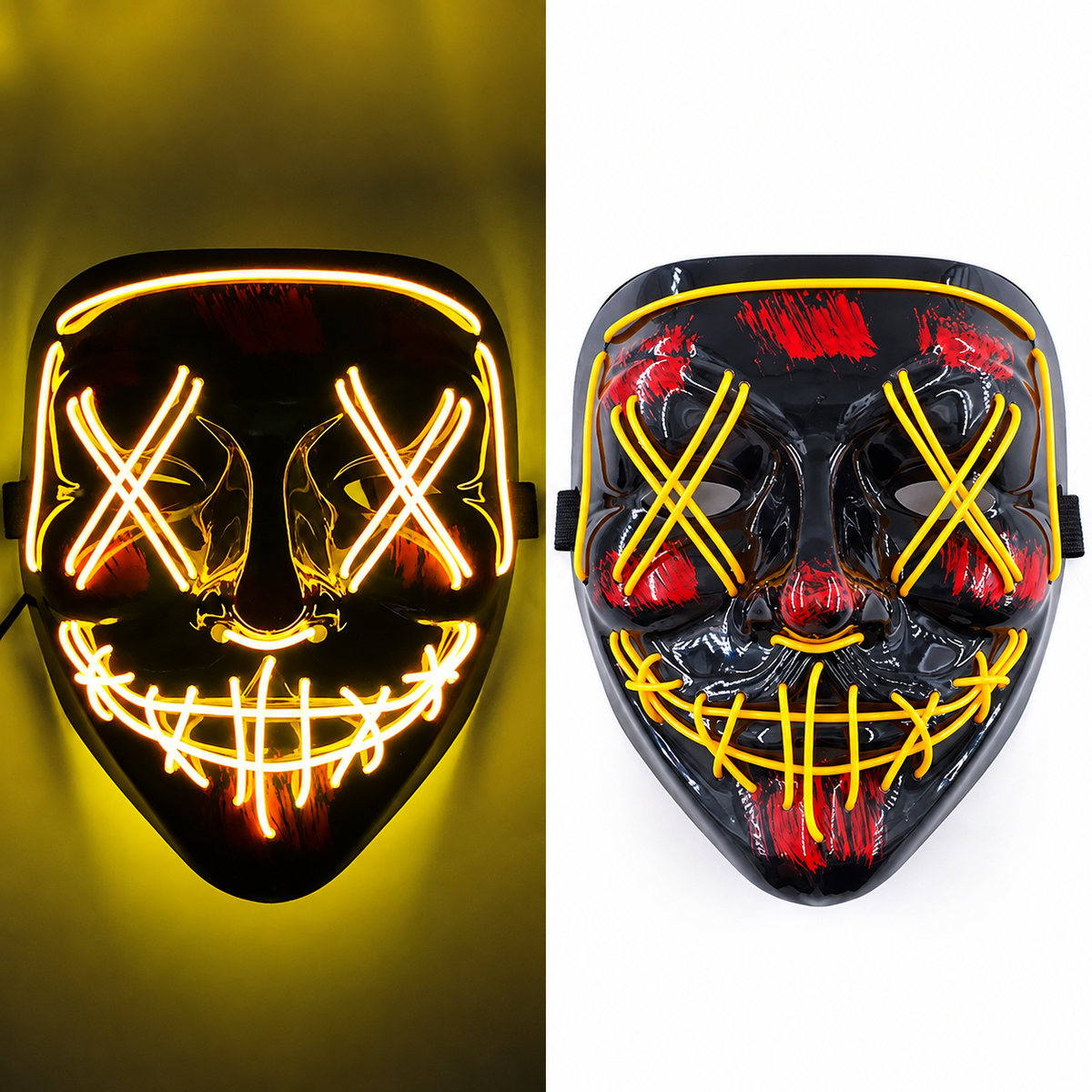 Roy | Halloween LED Purge Mask with Neon Glow