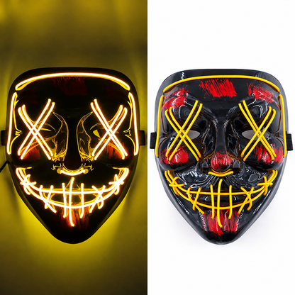 Roy | Halloween LED Purge Mask with Neon Glow
