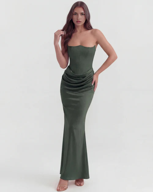 Alison | Women's Satin Corset Evening Dress