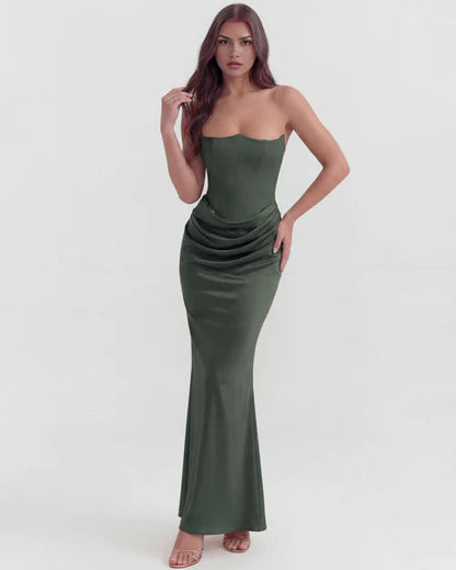 Alison | Women's Satin Corset Evening Dress