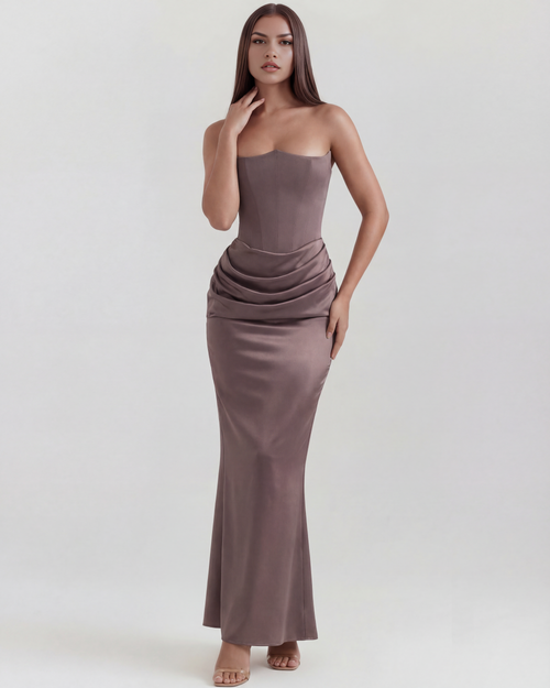 Alison | Women's Satin Corset Evening Dress