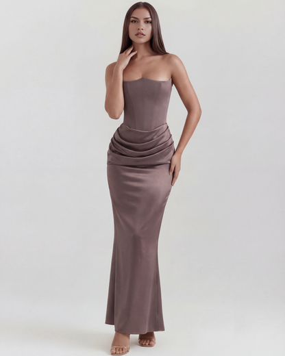 Alison | Women's Satin Corset Evening Dress
