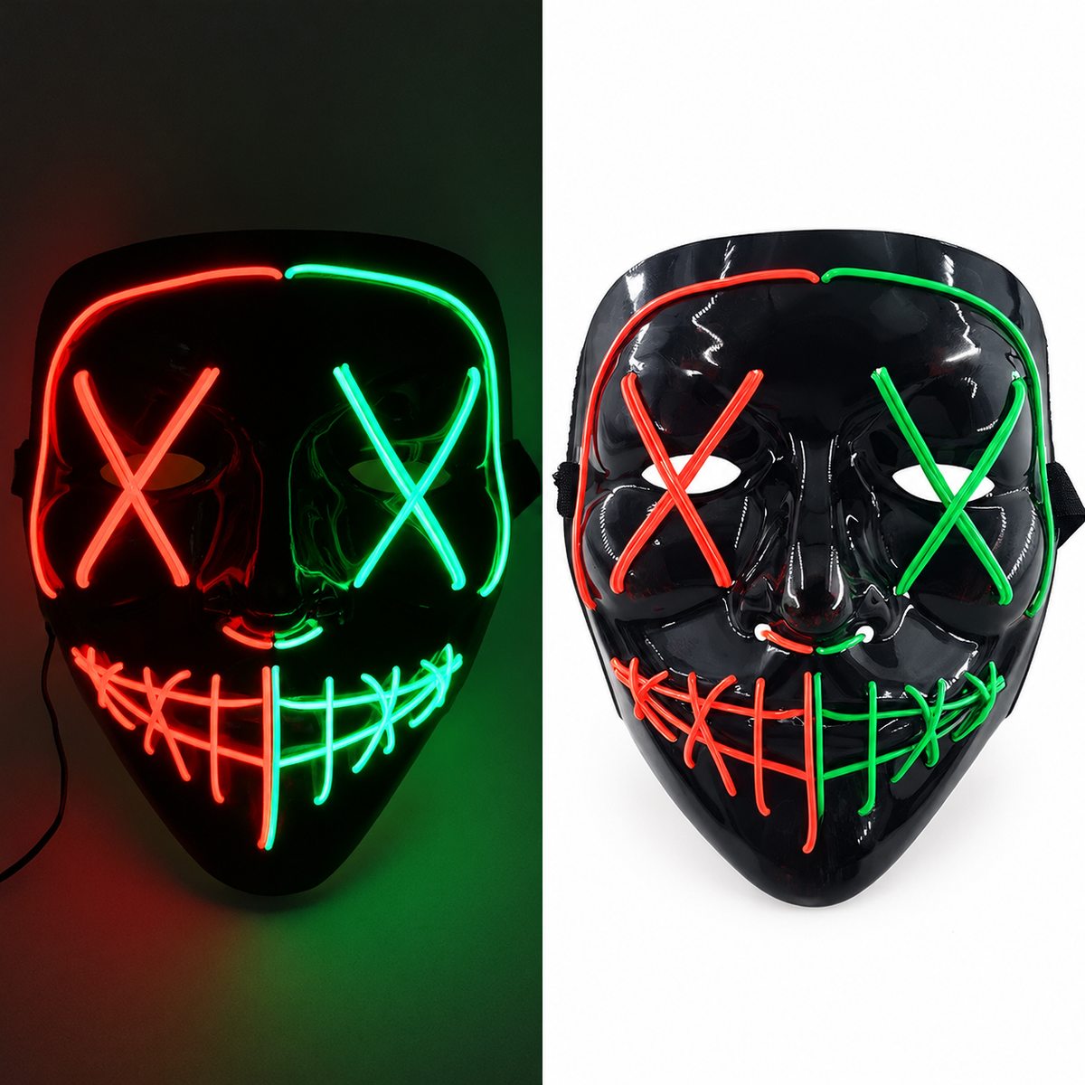 Roy | Halloween LED Purge Mask with Neon Glow