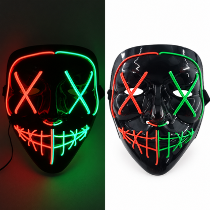 Roy | Halloween LED Purge Mask with Neon Glow