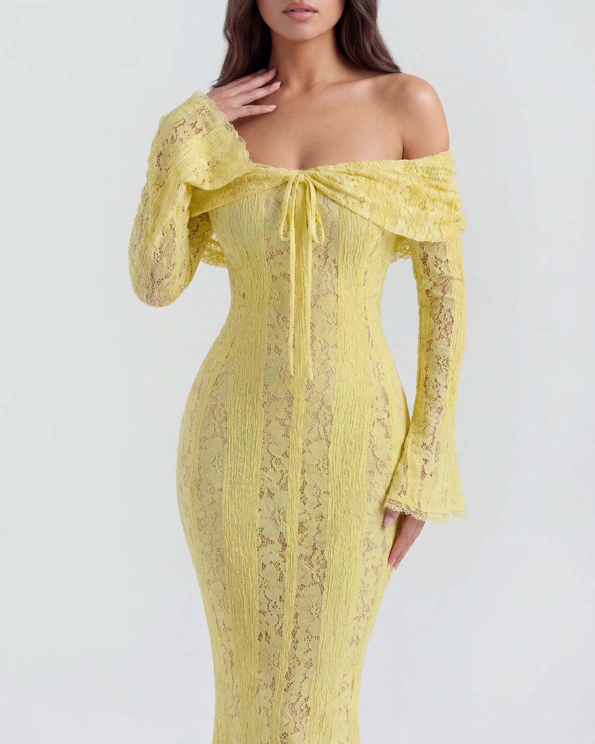 Helen | Women's Off-Shoulder Maxi Wedding Guest Dress