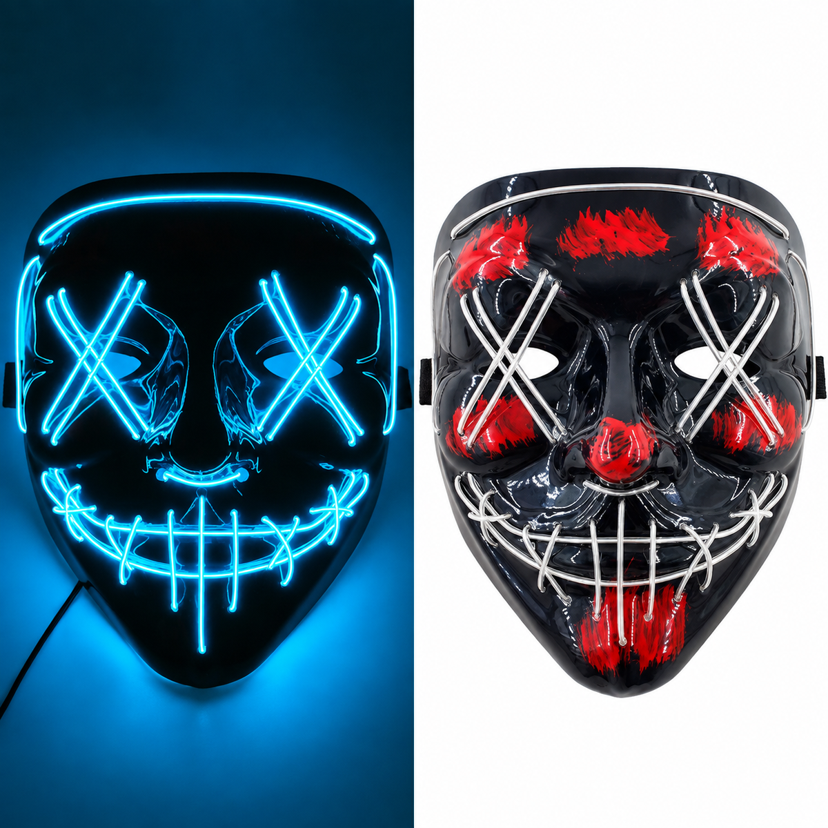 Roy | Halloween LED Purge Mask with Neon Glow