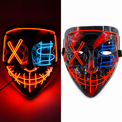Roy | Halloween LED Purge Mask with Neon Glow