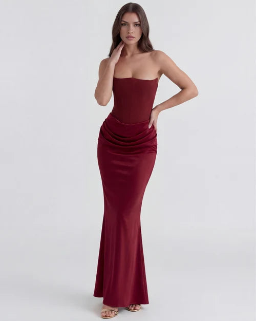 Alison | Women's Satin Corset Evening Dress