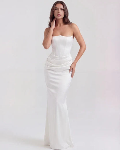 Alison | Women's Satin Corset Evening Dress