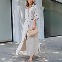 Margaret | Women's Elegant Button Front Maxi Dress