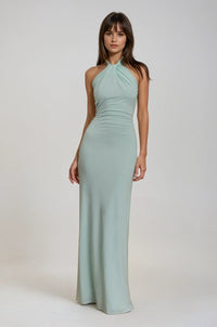 Joanne | Women's Backless Halter Maxi Dress