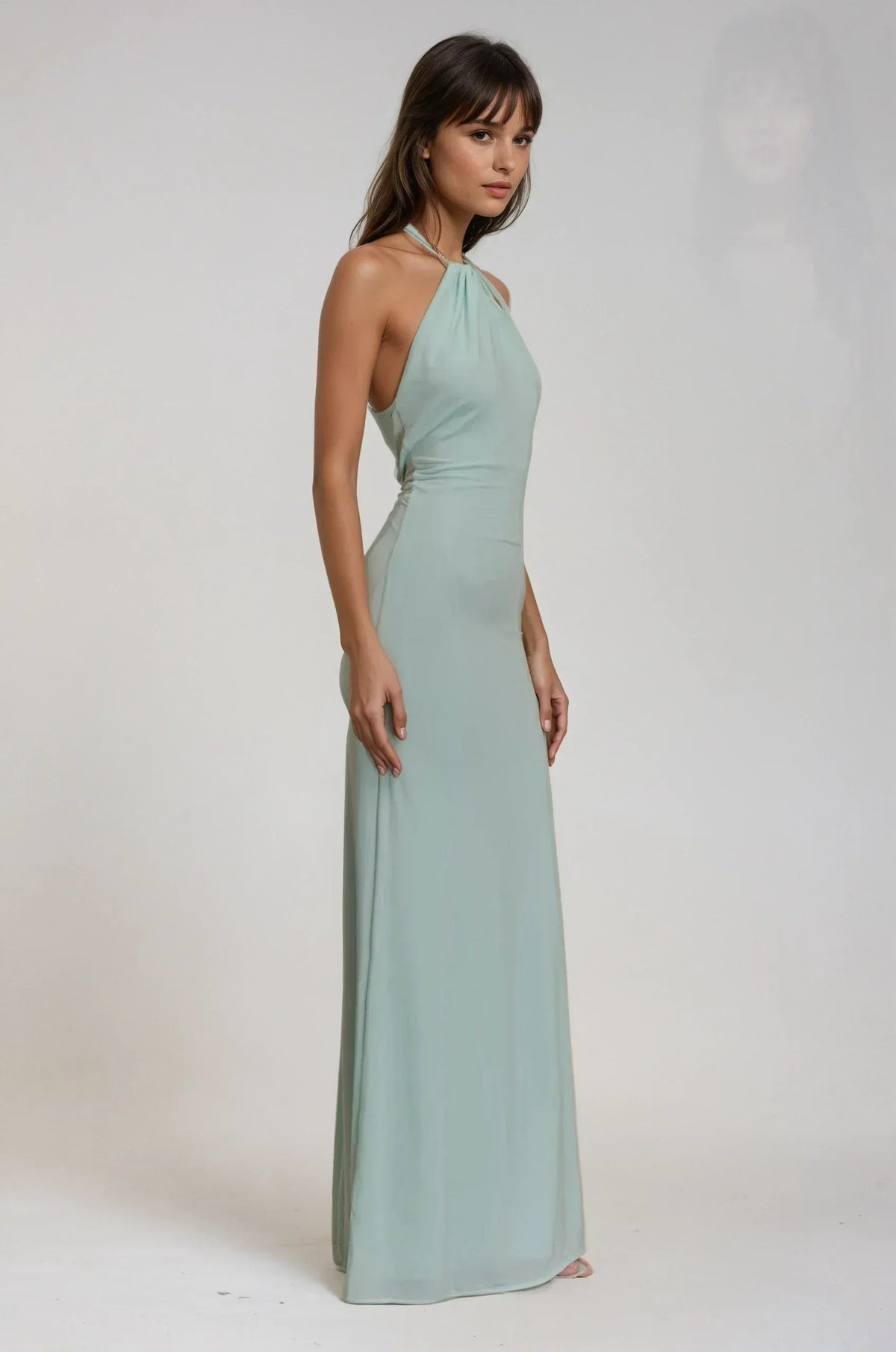 Joanne | Women's Backless Halter Maxi Dress