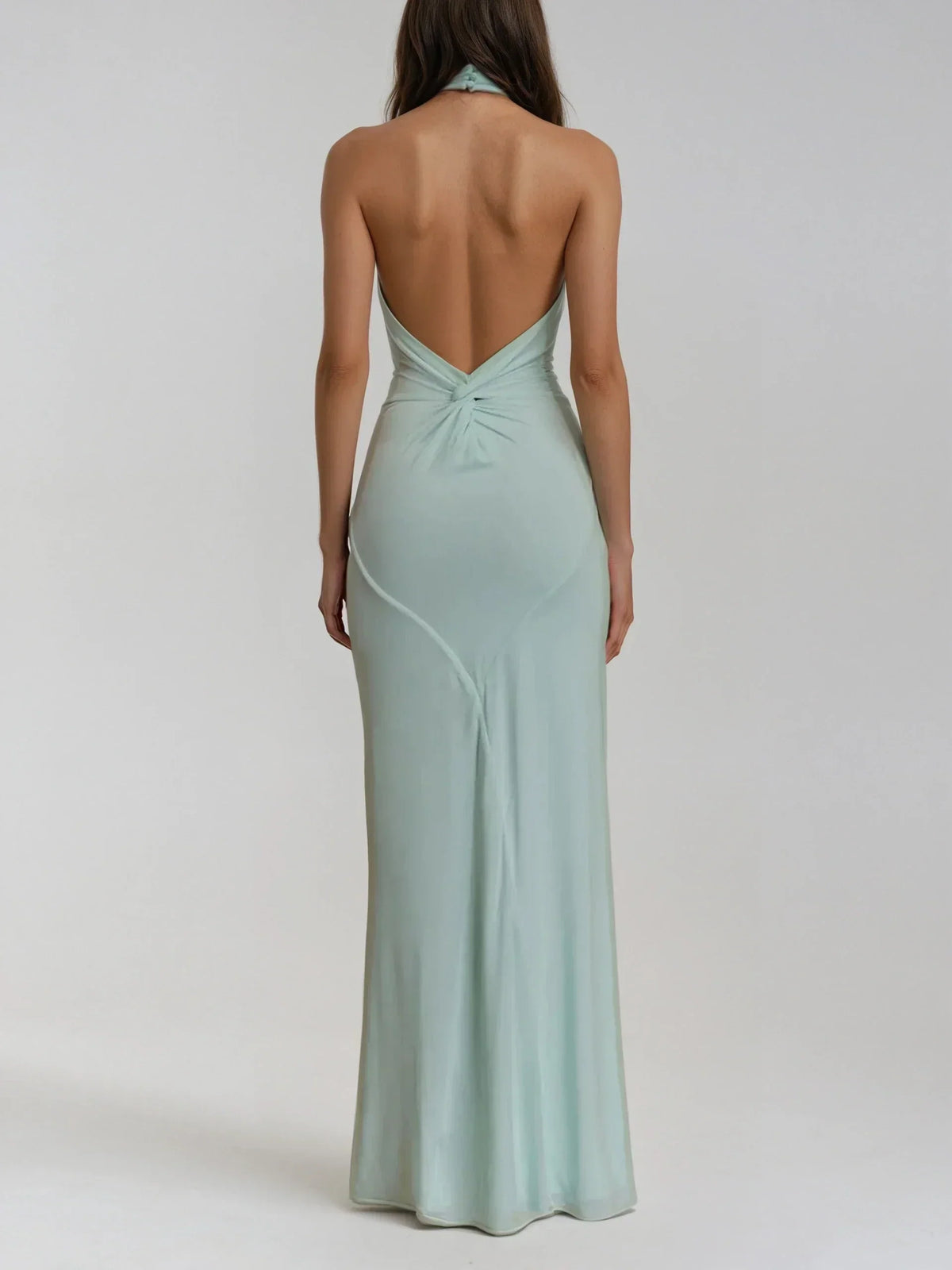 Joanne | Women's Backless Halter Maxi Dress