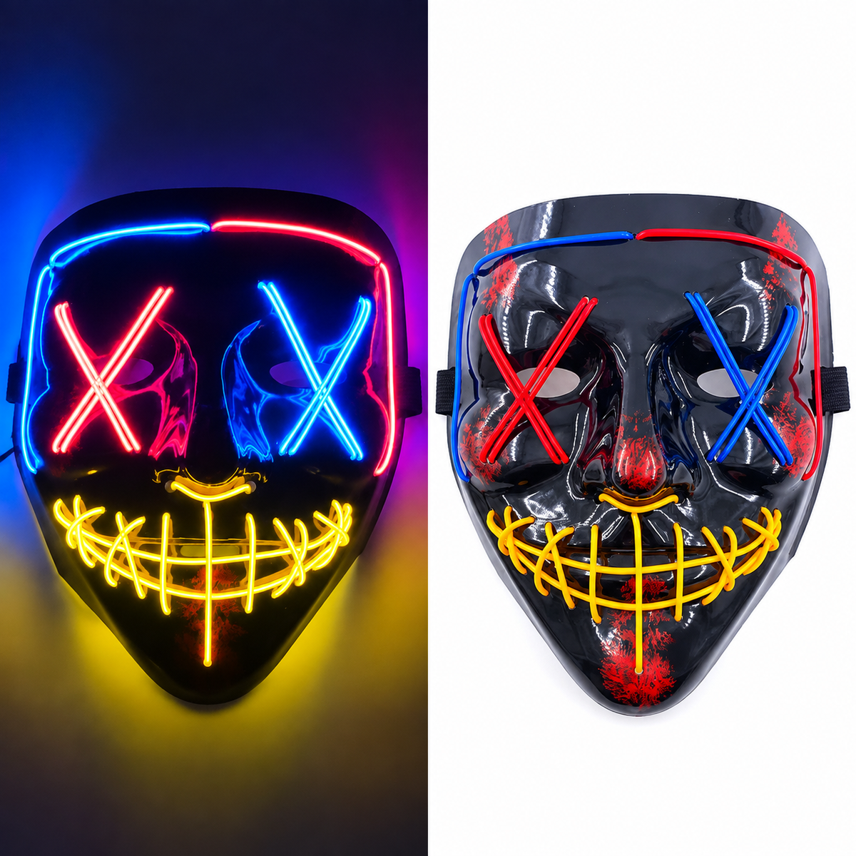 Roy | Halloween LED Purge Mask with Neon Glow