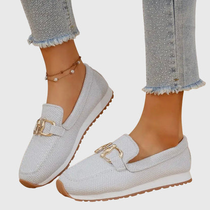 Zara | Women's Slip-On Buckle Loafer Sneakers