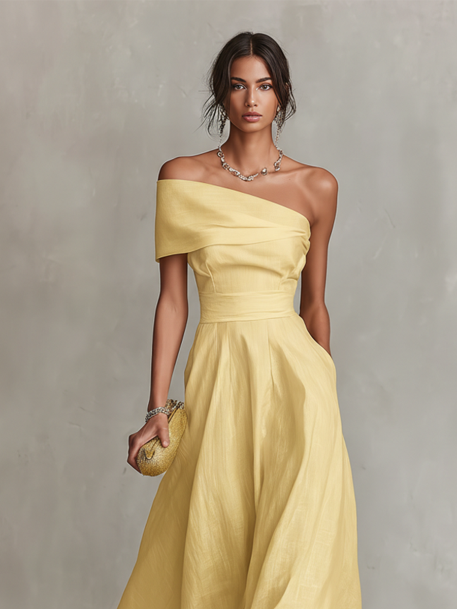 Lola | Women's Elegant One-Shoulder Maxi Dress