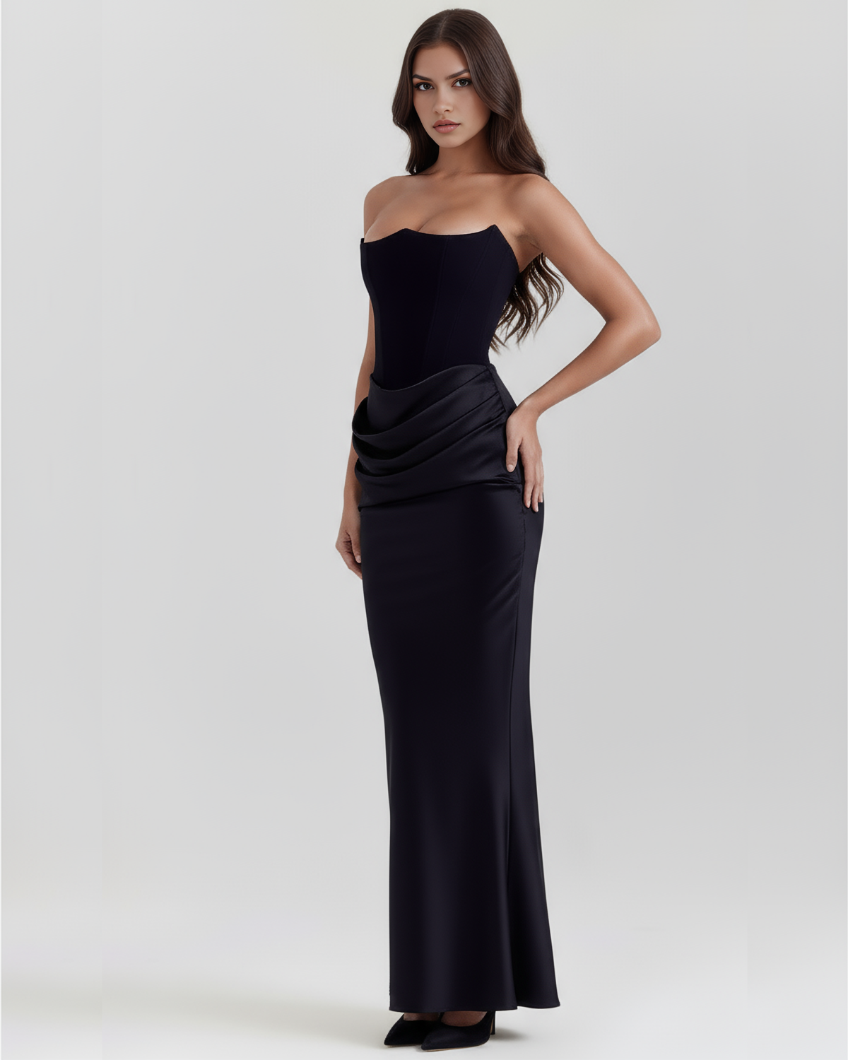 Alison | Women's Satin Corset Evening Dress