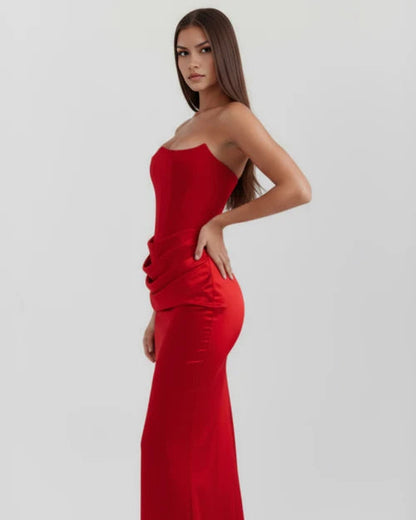 Alison | Women's Satin Corset Evening Dress
