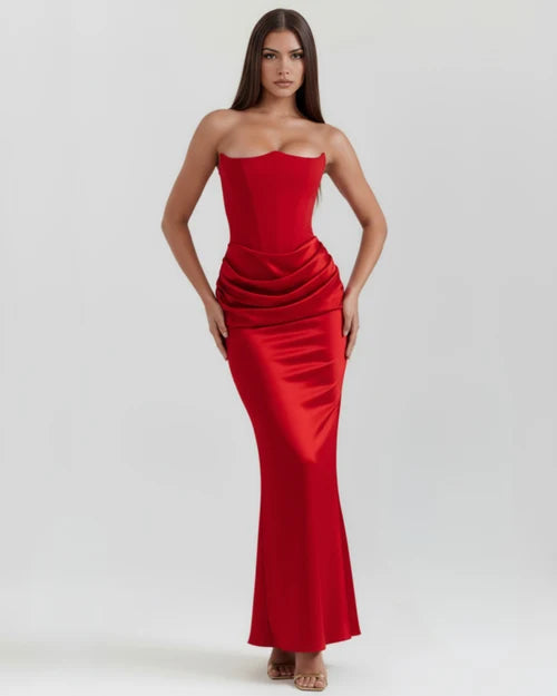 Alison | Women's Satin Corset Evening Dress