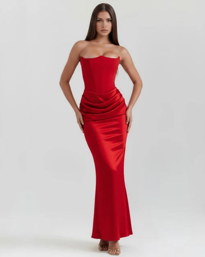 Alison | Women's Satin Corset Evening Dress