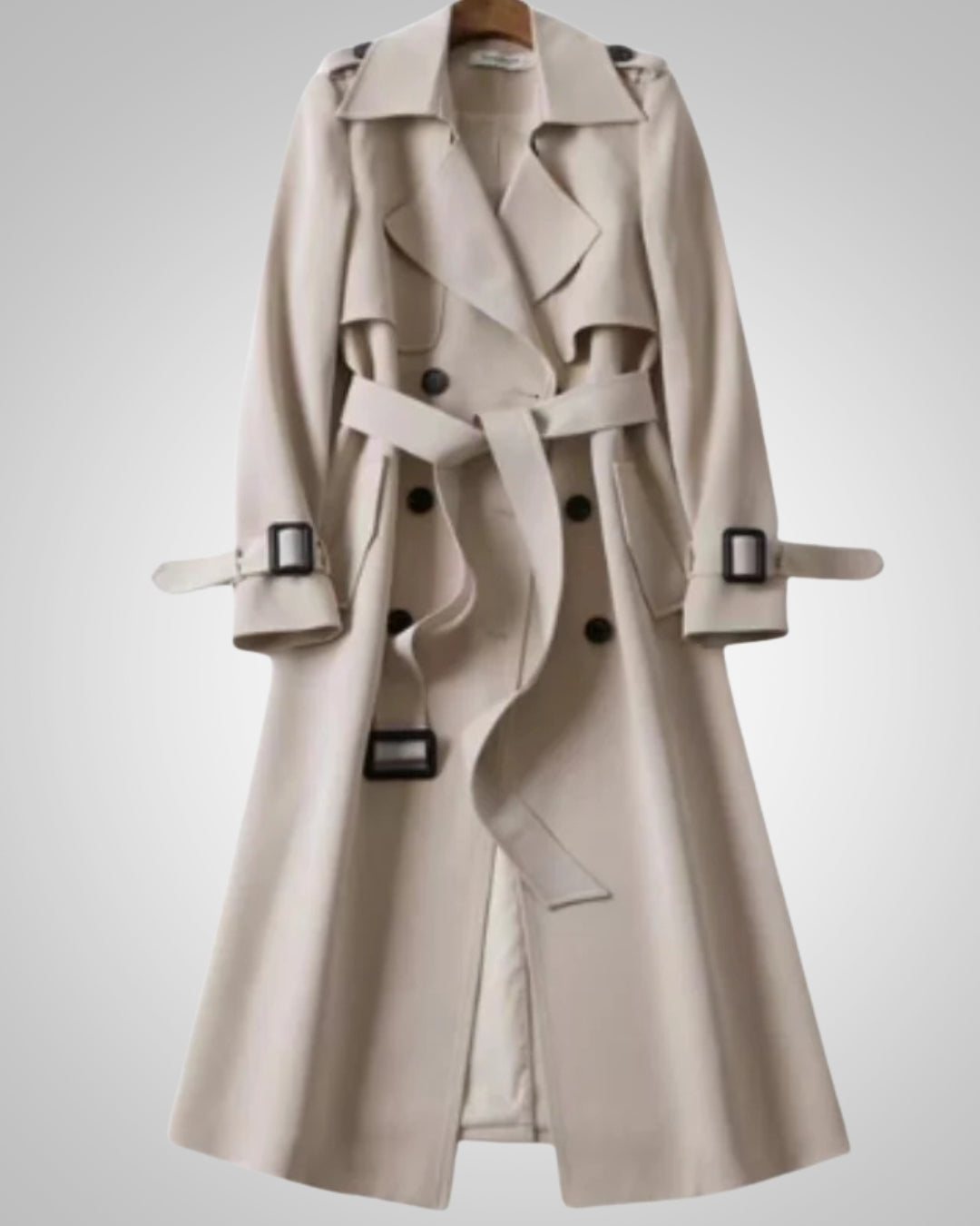 Imogen | Women's Classic Checkered Pattern Trenchcoat
