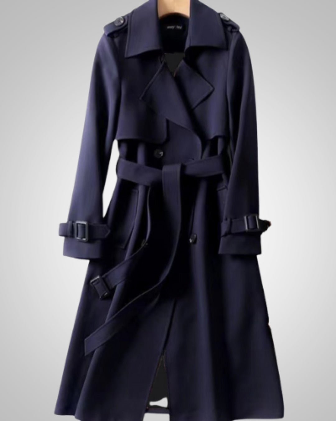 Imogen | Women's Classic Checkered Pattern Trenchcoat