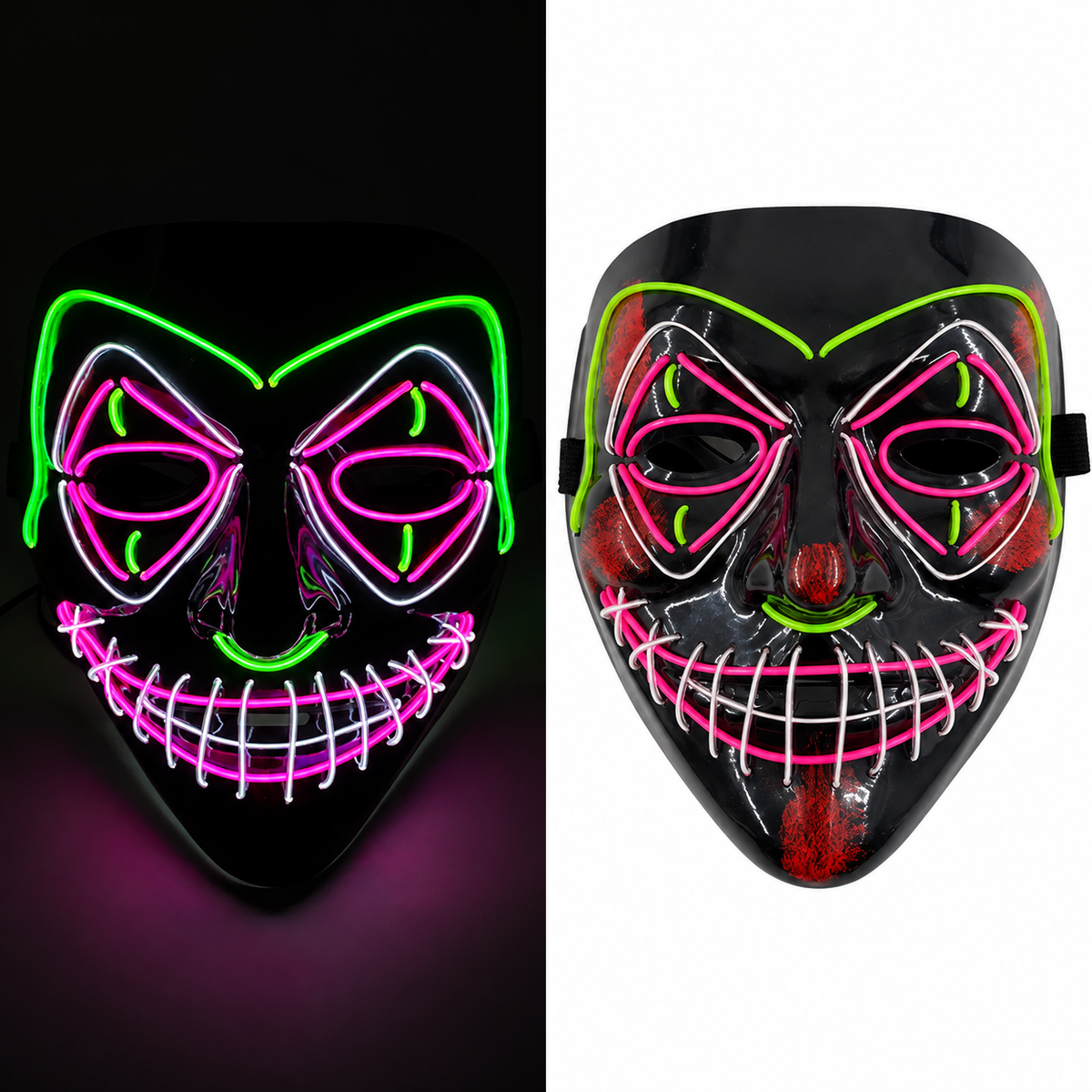 Roy | Halloween LED Purge Mask with Neon Glow