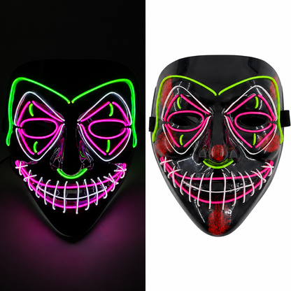 Roy | Halloween LED Purge Mask with Neon Glow