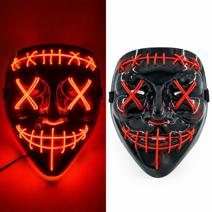Roy | Halloween LED Purge Mask with Neon Glow