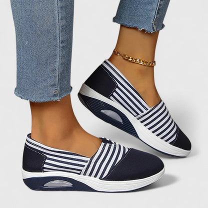 Roma | Women's Striped Slip-On Platform Sneakers