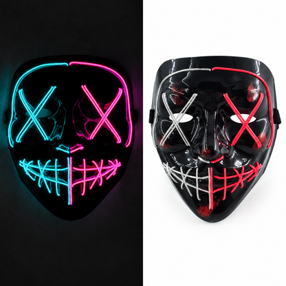 Roy | Halloween LED Purge Mask with Neon Glow
