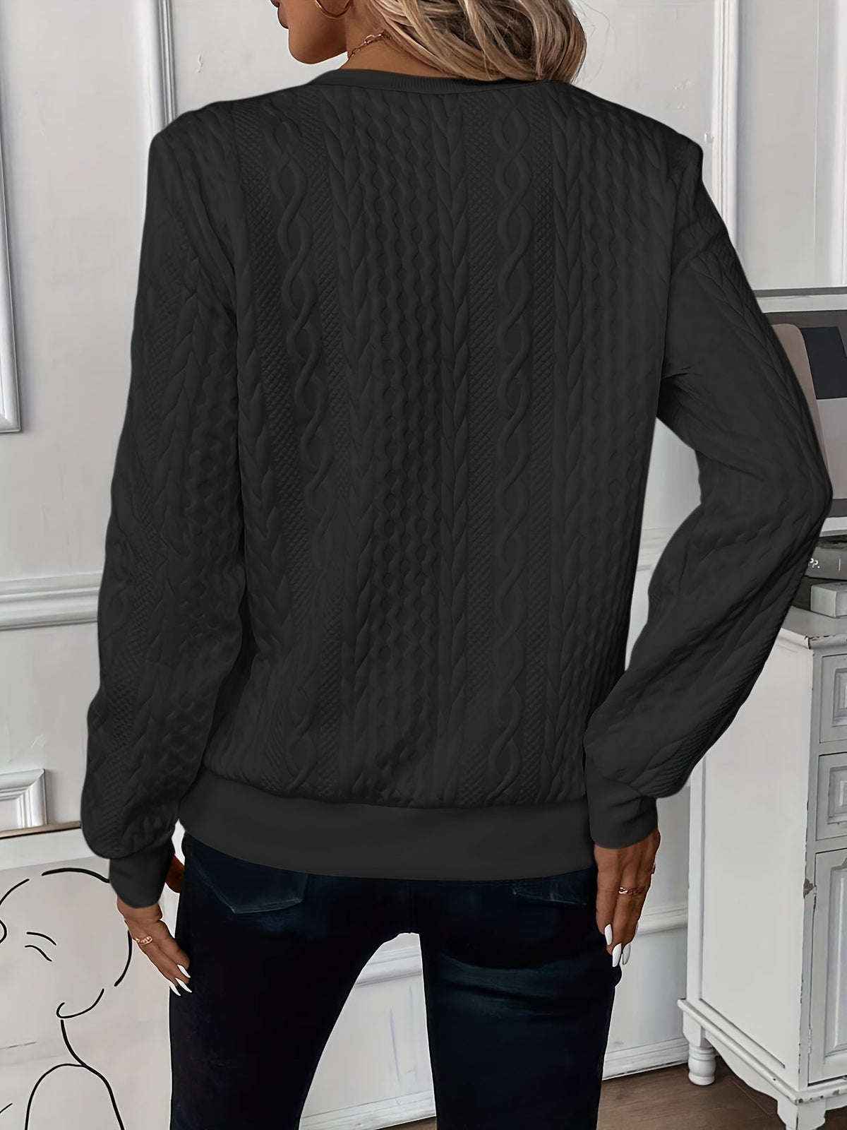 Victoria | Women's Casual Cable-Knit Zip-Up Sweater