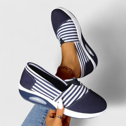 Roma | Women's Striped Slip-On Platform Sneakers