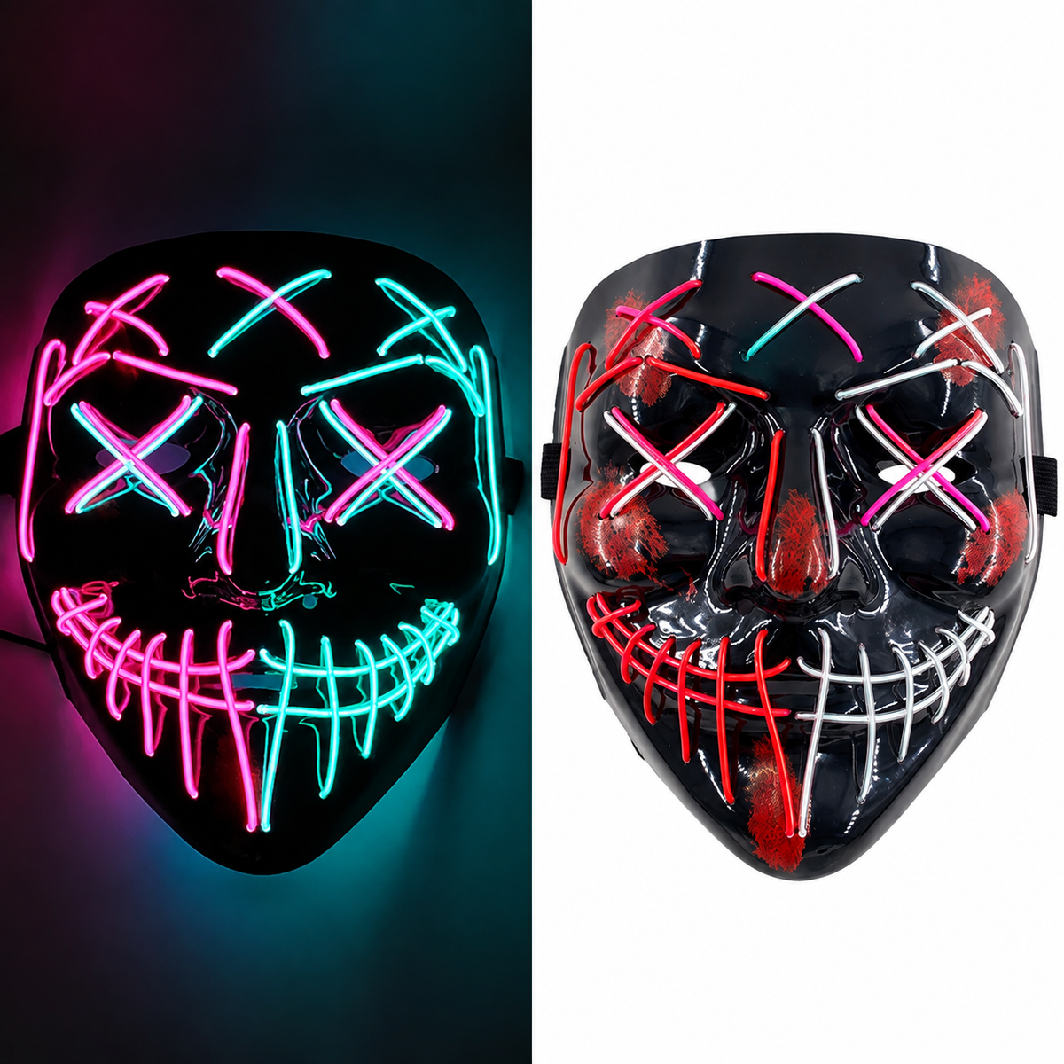 Roy | Halloween LED Purge Mask with Neon Glow