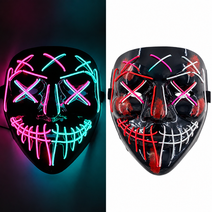 Roy | Halloween LED Purge Mask with Neon Glow