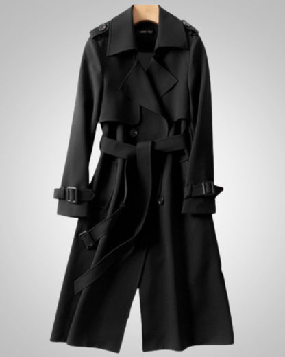 Imogen | Women's Classic Checkered Pattern Trenchcoat