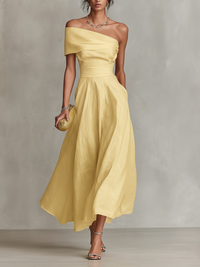 Lola | Women's Elegant One-Shoulder Maxi Dress